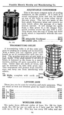 High Grade Electrical Apparatus & Electrical Suppl Catalogue No. 2; Franklin Electric (ID = 1136267) Paper