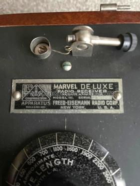 Marvel De Luxe Radio Receiving Outfit 111; Freed-Eisemann Radio (ID = 2923989) Detektor