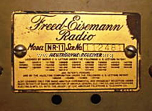 NR-11 ; Freed-Eisemann Radio (ID = 702809) Radio