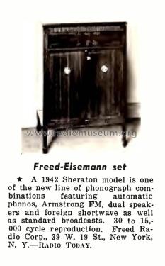 Sheraton 57 ; Freed-Eisemann Radio (ID = 2979719) Radio