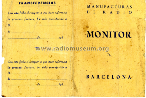 Monitor T-461; Freixa, L., (ID = 2683384) Radio