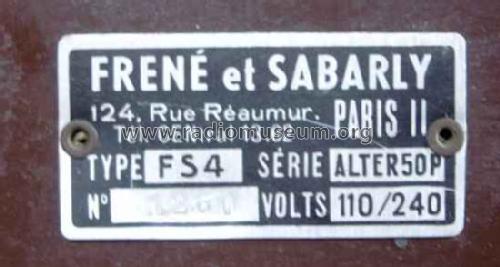 FS4; Fréné et Sabarly; (ID = 1522640) Radio