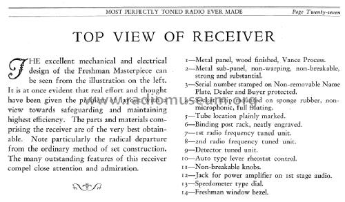 Masterpiece 6-F-11 ; Freshman Co. Inc., (ID = 1552634) Radio