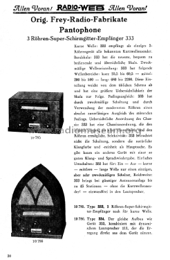 Pantophone 333; Frey-Radio GmbH; (ID = 3088932) Radio