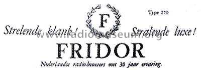 270; Fridor Fabrieken, N. (ID = 148963) Radio