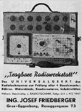 Tragbare Radiowerkstatt ; Friedberger, Ing. (ID = 200893) Equipment