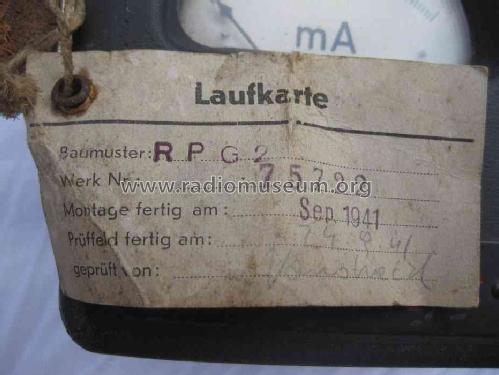 Röhrenprüfgerät RPG 2; Frieseke & Höpfner, (ID = 1092960) Militare