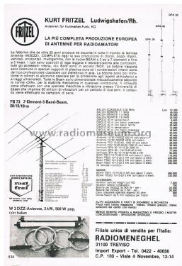 7-Element-3-Band-Beam FB 73; Fritzel KG, Kurt; (ID = 2802815) Antenna