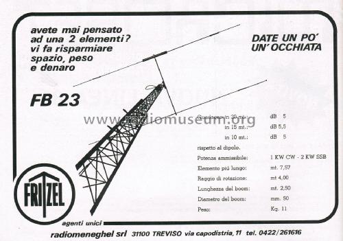 Two Element Triband Beam FB 23 Antenna Fritzel KG, Kurt; |Radiomuseum.org