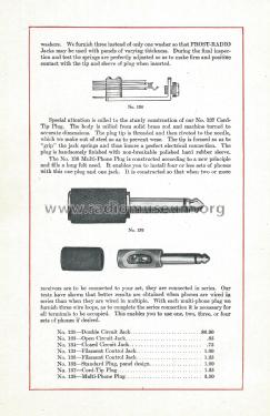 1922 Frost Radio catalog ; Frost, Herbert H.; (ID = 2305371) Paper