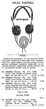 Headset No. 172 ; Frost, Herbert H.; (ID = 1955188) Speaker-P