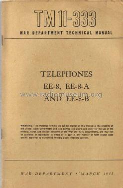 Field Telephone EE-8-B; FTR, Federal (ID = 1589348) Military