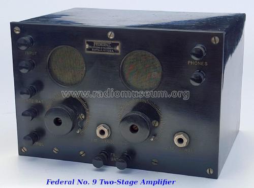 Two-Stage Audio Amplifier No. 9; Federal Radio Corp. (ID = 2001132) Ampl/Mixer