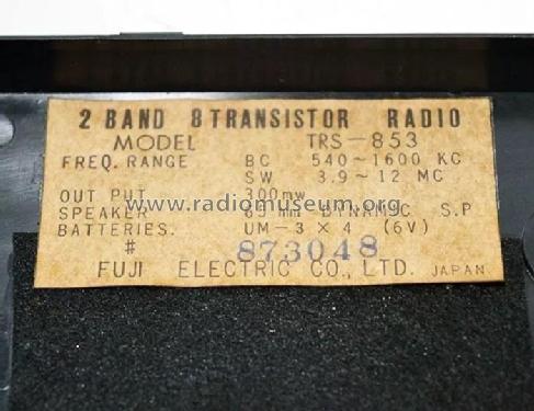 8 Transistor TRS-853; Fuji Denki Seizo K.K (ID = 3079199) Radio