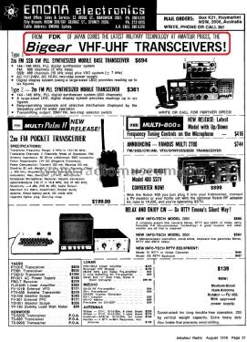 Bigear, 2m FM PLL mobile Transceiver Type 2; Fukuyama Electronics (ID = 2845835) Amat TRX