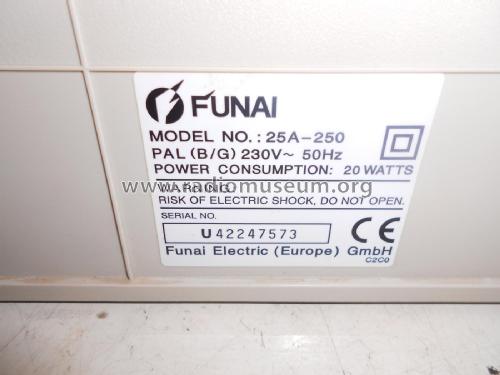 Video Cassette Recorder 25A-250; Funai Electric Co., (ID = 2358059) Sonido-V