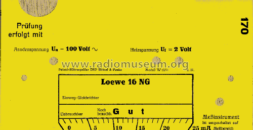 Adapter für Loewe Röhren für RPG W12, W16; Funke, Max, Weida/Th (ID = 1421985) Equipment