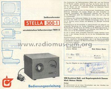 Stella 300-1; Funke, Max, Weida/Th (ID = 1241042) Strom-V