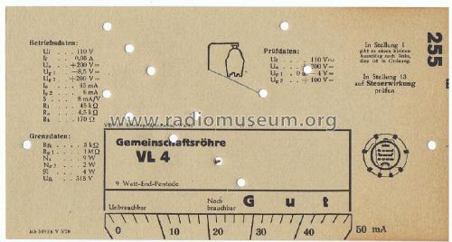 Röhrenprüfgerät W18K; Funke, Max, Weida/Th (ID = 2743099) Equipment