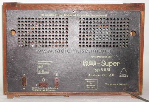 RFT-Super 5U61; Funkwerk Dresden, (ID = 24461) Radio