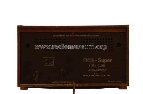 Einheitssuper RFT-Super Stern 4U61; Funkwerk Dresden, (ID = 1777103) Radio