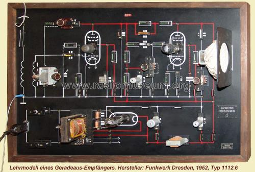 Lehrmodell Geradeausempfänger 1112.6; Funkwerk Dresden, (ID = 2522281) teaching