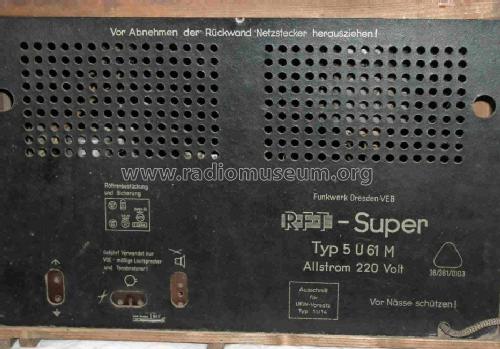 RFT-Super 5U61M; Funkwerk Dresden, (ID = 141989) Radio
