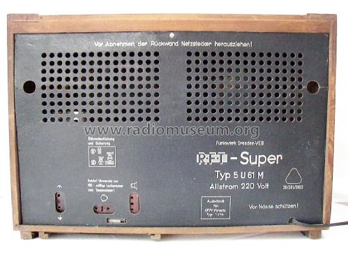 RFT-Super 5U61M; Funkwerk Dresden, (ID = 231891) Radio
