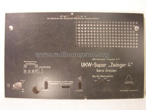 UKW-Super Zwinger 4 / Serie Dresden; Funkwerk Dresden, (ID = 1129602) Radio