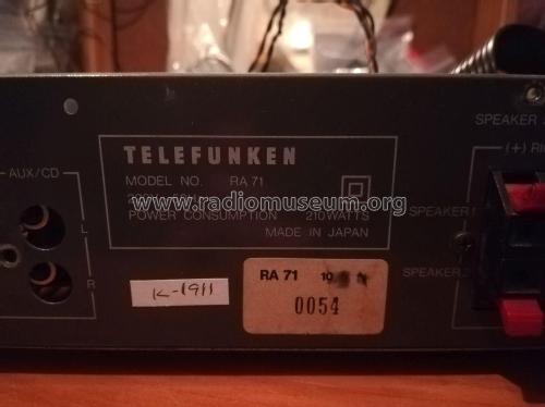 HIFI Amplifier RA71; Telefunken (ID = 3018621) Ampl/Mixer