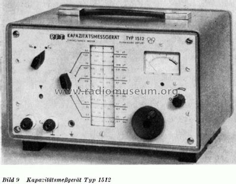 Kapazitätsmessgerät 1512; Funkwerk Erfurt, VEB (ID = 917323) Equipment