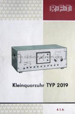 Kleinquarzuhr - Portable Quartz Clock 2019; Funkwerk Erfurt, VEB (ID = 2099166) Equipment