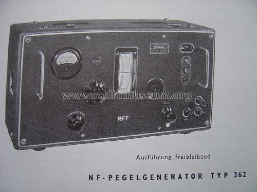 NF- Pegelgenerator 262; Funkwerk Erfurt, VEB (ID = 738941) Equipment