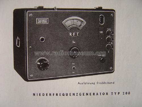 Niederfrequenzgenerator 208; Funkwerk Erfurt, VEB (ID = 737322) Equipment