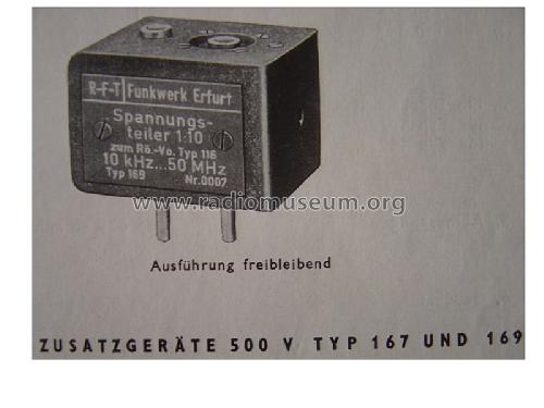 Ohmscher Spannungsteiler 167; Funkwerk Erfurt, VEB (ID = 734137) Equipment