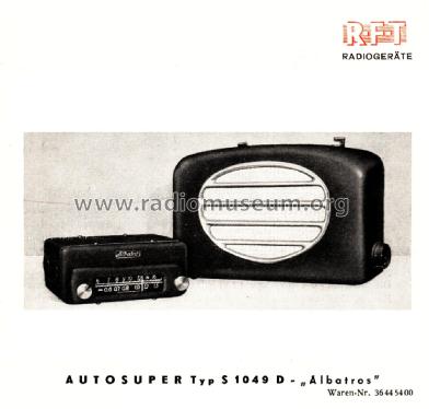 Albatros S1049D; Funkwerk Halle FWH, (ID = 2794637) Car Radio