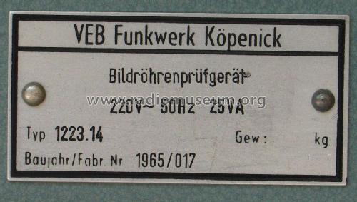 Kopena Bildröhrenprüfgerät 1223.14; Funkwerk Köpenick, (ID = 1855245) Equipment
