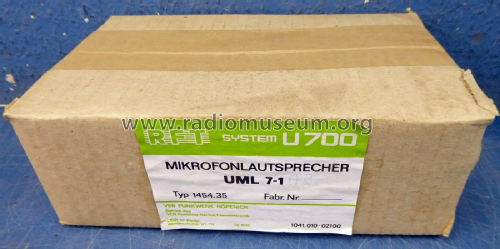 Mikrofonlautsprecher UML 7-1 1454.35; Funkwerk Köpenick, (ID = 2608877) Speaker-P