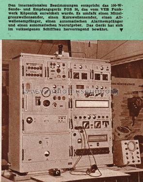 Schiffs-Sende-Empfangsanlage 100-Watt FGS-50; Funkwerk Köpenick, (ID = 2606844) Commercial TRX