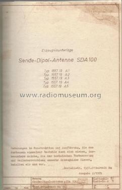 Sende Dipol Antenne SDA 100 Antenna Funkwerk Köpenick