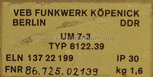 Tischmikrofon UM 7-3 [8122.39]; Funkwerk Köpenick, (ID = 2613926) Mikrofon/TA
