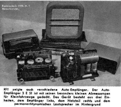 3E51; Funkwerk Leipzig, (ID = 1066234) Car Radio