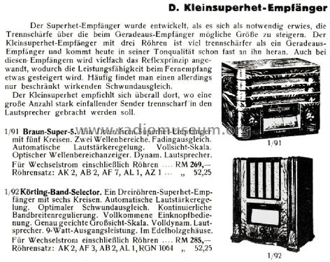 Band-Selector SB3330W; Körting-Radio; (ID = 2661439) Radio