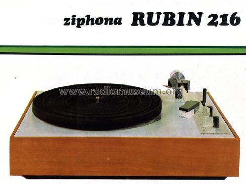 Rubin 216/1; Funkwerk Zittau, VEB (ID = 1709692) R-Player