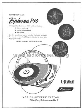 Ziphona P10-33; Funkwerk Zittau, VEB (ID = 2218353) Ton-Bild