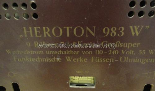 Heroton H983W; FWF, Funktechnische (ID = 1383664) Radio