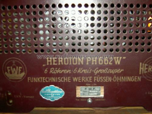 Phono-Super H662W; FWF, Funktechnische (ID = 305976) Radio