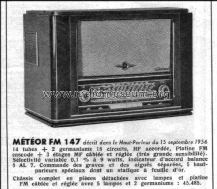 Météor FM 147; Gaillard; Paris (ID = 801251) Radio