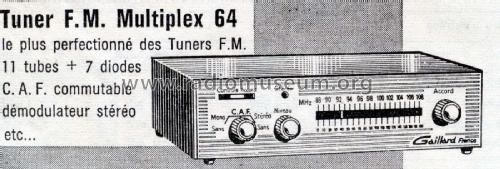 Tuner FM Multiplex 64; Gaillard; Paris (ID = 2052106) Radio