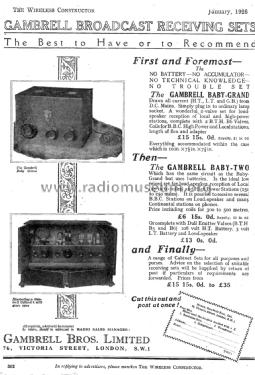 Baby-Two ; Gambrell Bros.Ltd., (ID = 2916179) Radio